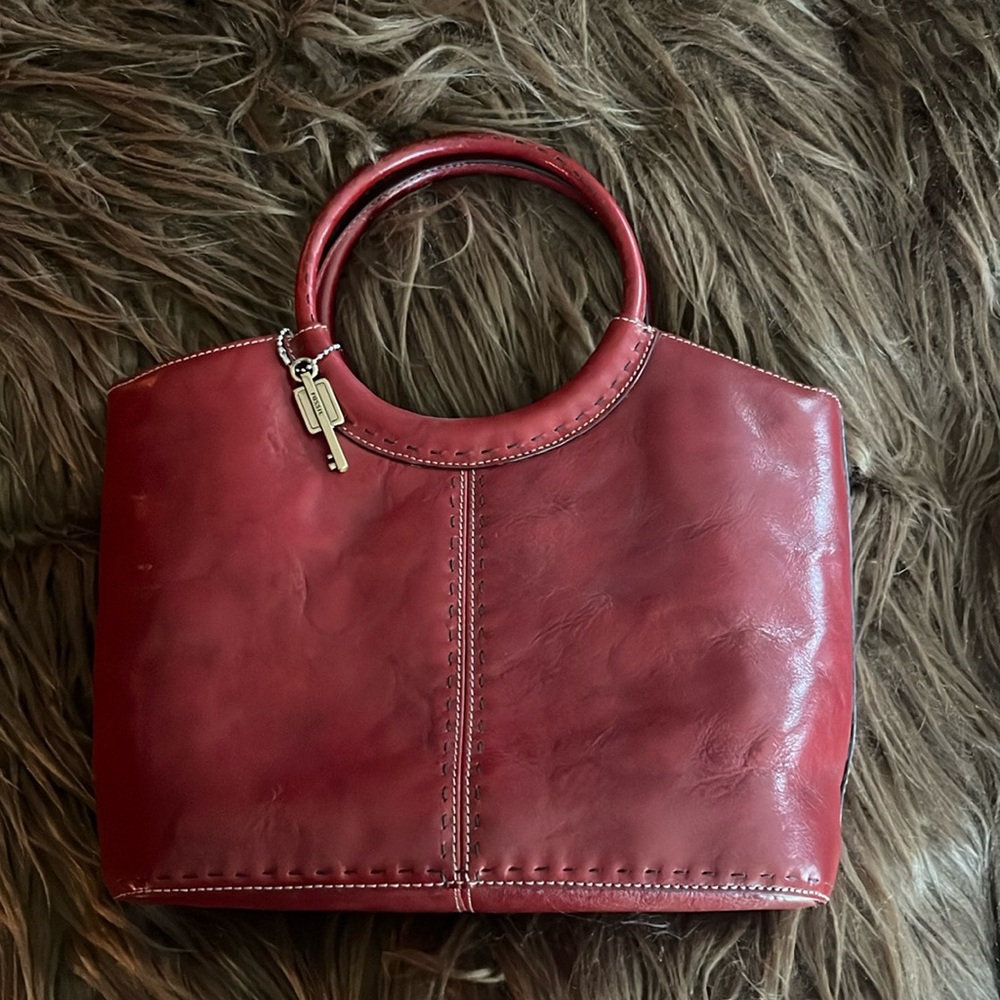 Ox Blood Red purse by Fossil